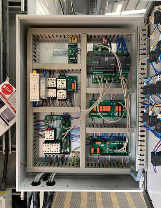 Portcullis control panel open