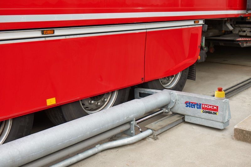 Loading bay stertil truck lock