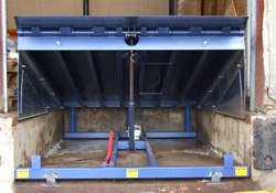 Dock leveller at max height