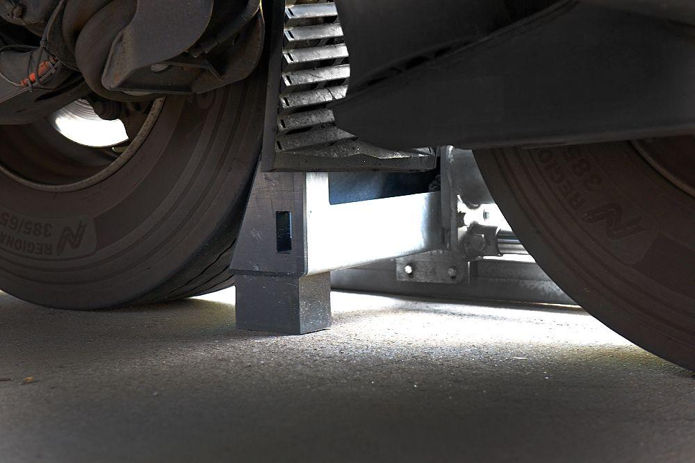 Loading bay truck lock