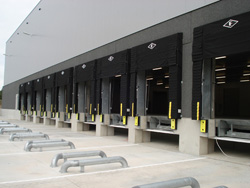 Loading bays with foam padding